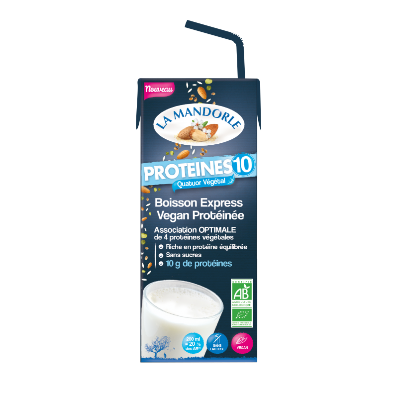Boisson Express Vegan PROTEINES 10 - LA MANDORLE - 10 g de protéine Boisson Express Vegan PROTEINES 10 - LA MANDORLE - 10 g de protéine